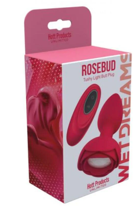 Rose Bud Tushy Light Silicone Butt Plug