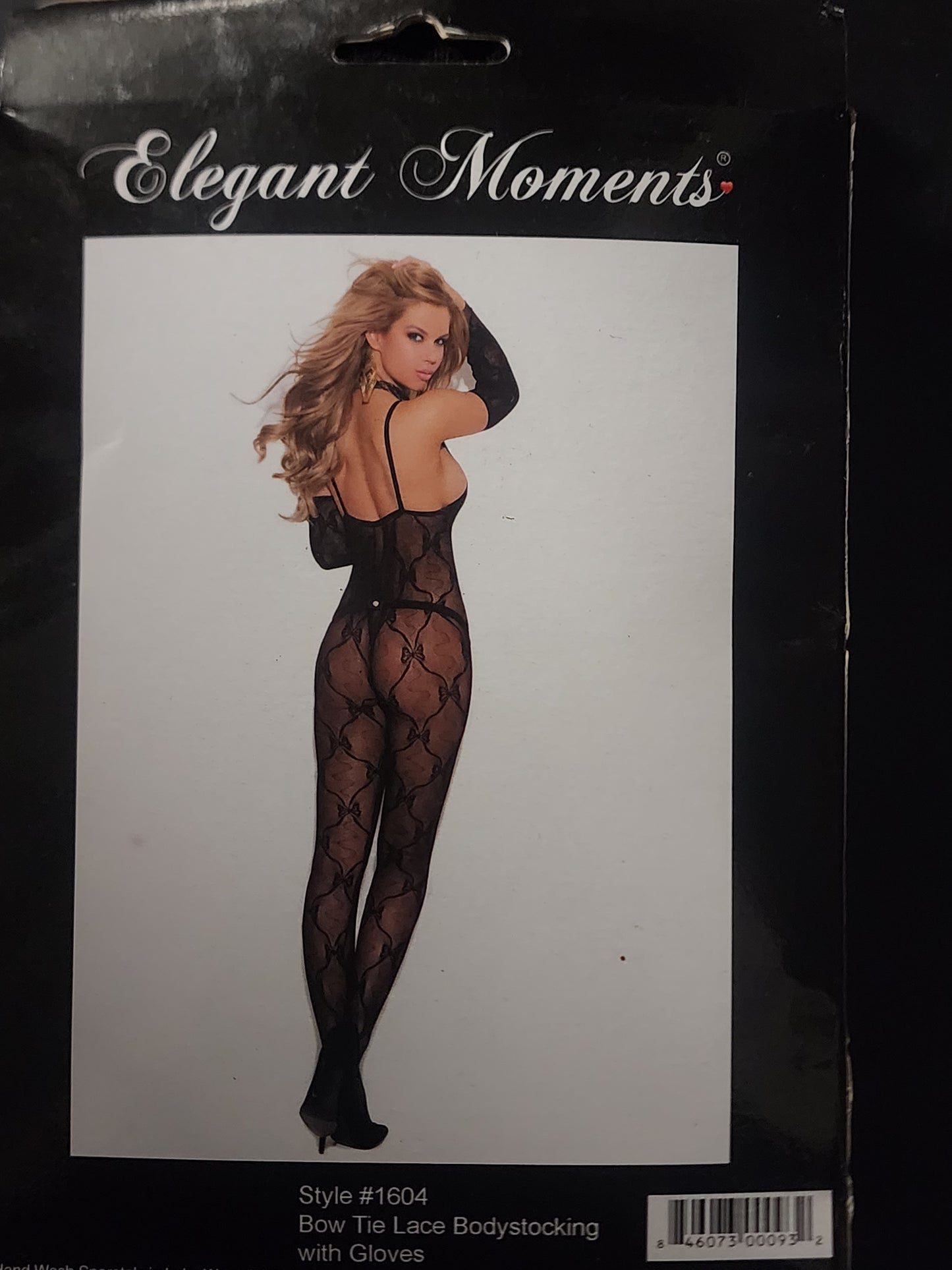 Bow Tie Lace Bodystocking with gloves