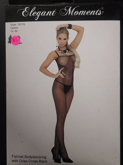 Fishnet Bodystocking w/Criss Cross Back