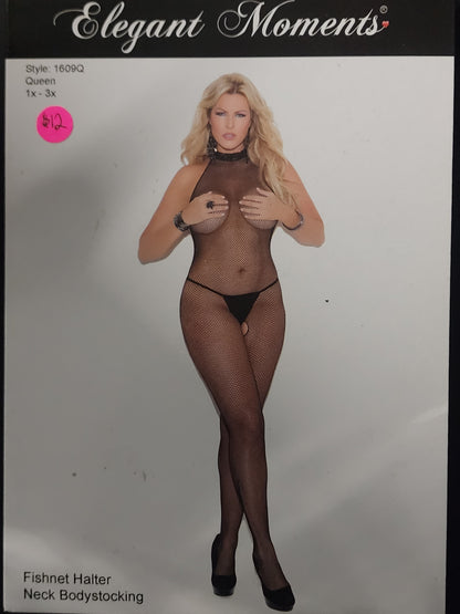 Fishnet Halter Neck Bodystocking